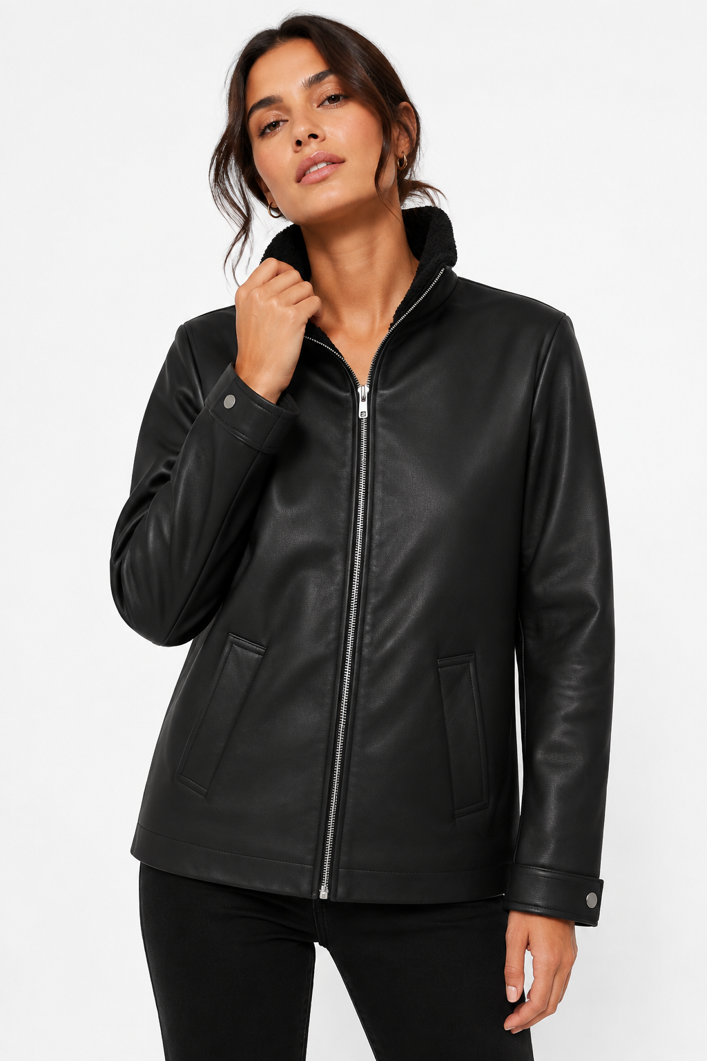 CAMPERA CUERO CON PIEL LR